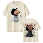 Rapper Chris Brown Breezy Bowl XX Tour 2025 T-shirt Men Women Hip Hop Fashion Pop Music  T Shirts Casual Cotton Vintage T-shirts