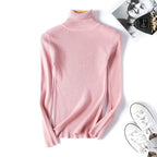 Casual Soft Polo-neck Jumper New Autumn Winter Women Knitted Turtleneck Sweater Fashion Slim Elasticity Solid Ribbed Pullovers - Matrix Studios
