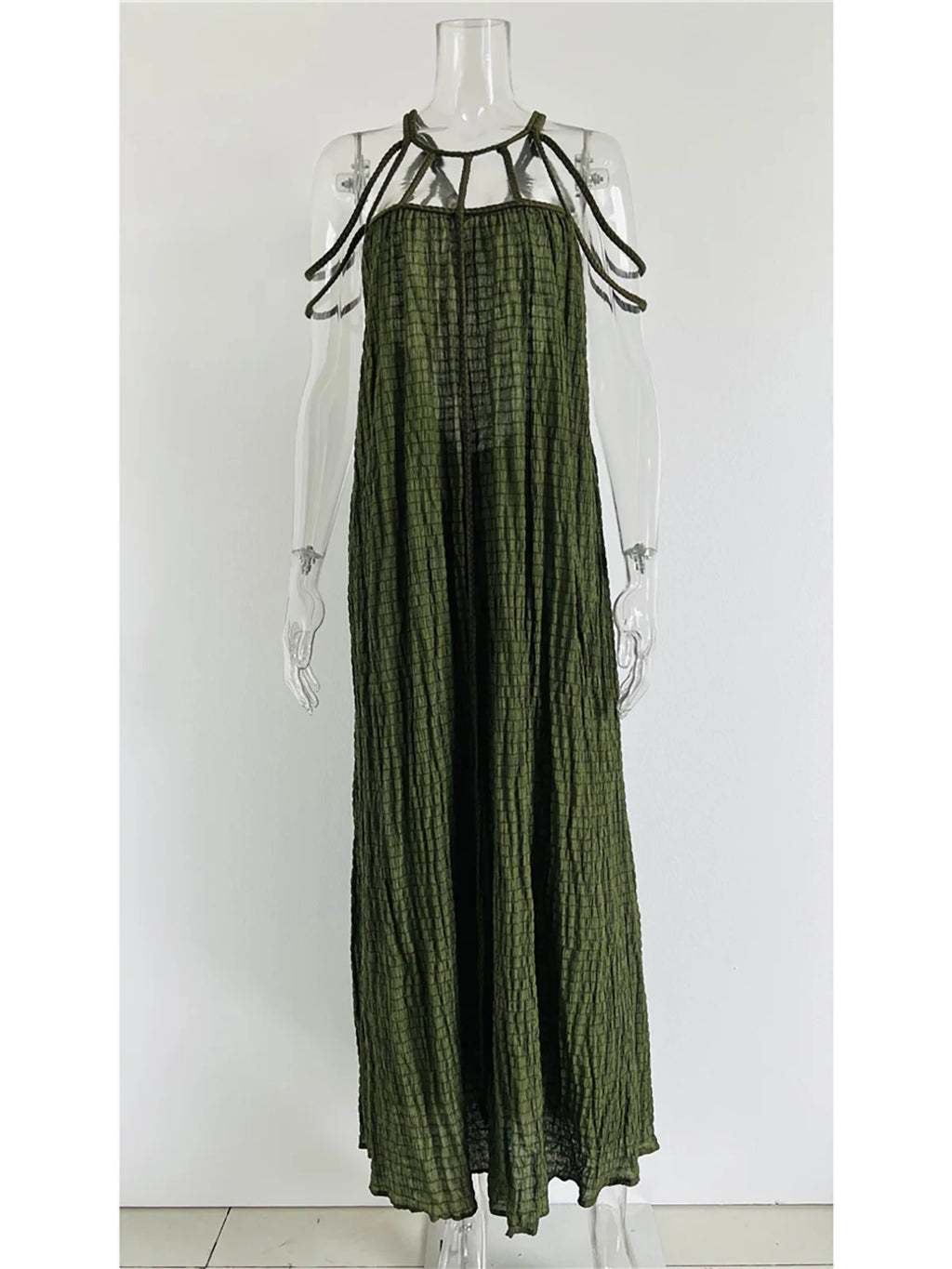 5 Colors Hollow Out Backless Crochet Knitted Tunic Beach Cover Up Cover-ups Beach Dress Beach Wear Beachwear Female Women V5429 - Matrix Studios