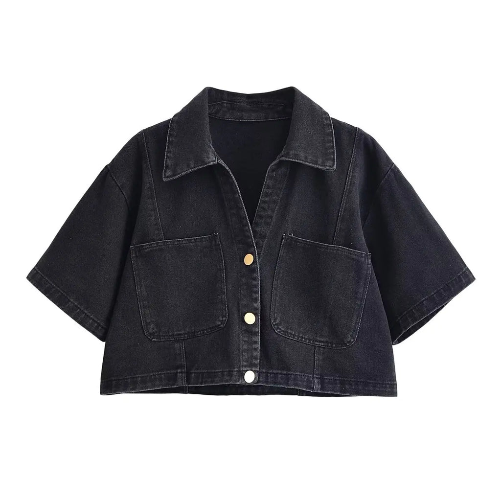 Nlzgmsj  Summer Women's Casual Sets Fashion Mini Skirt Shorts Sets Denim Short Shirt Top Sets For Women Street Women Outfit - Matrix-studios.com