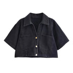 Nlzgmsj  Summer Women's Casual Sets Fashion Mini Skirt Shorts Sets Denim Short Shirt Top Sets For Women Street Women Outfit - Matrix-studios.com