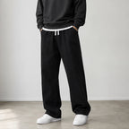 2026 New Streetwear Loose Jeans Men Korean Style Fashion Loose Straight Wide Leg Pants Men's Brand Clothing Black Light Blue - Matrix Studios
