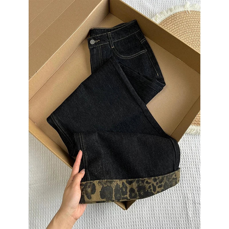 Streetwear Women Jeans New Bottoms 2025 Pantalon Femme High Waist Vintage Straight Y2k Wide Leg Pants Casual Chic Denim Trousers - Matrix-studios.com