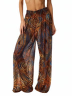 Women Mesh Ruffle Trim Cover Up Pants Beach Cover Up Cover Ups For Swimwear Beach Ruffle Pants 2025 Summer Pants - Matrix Studios