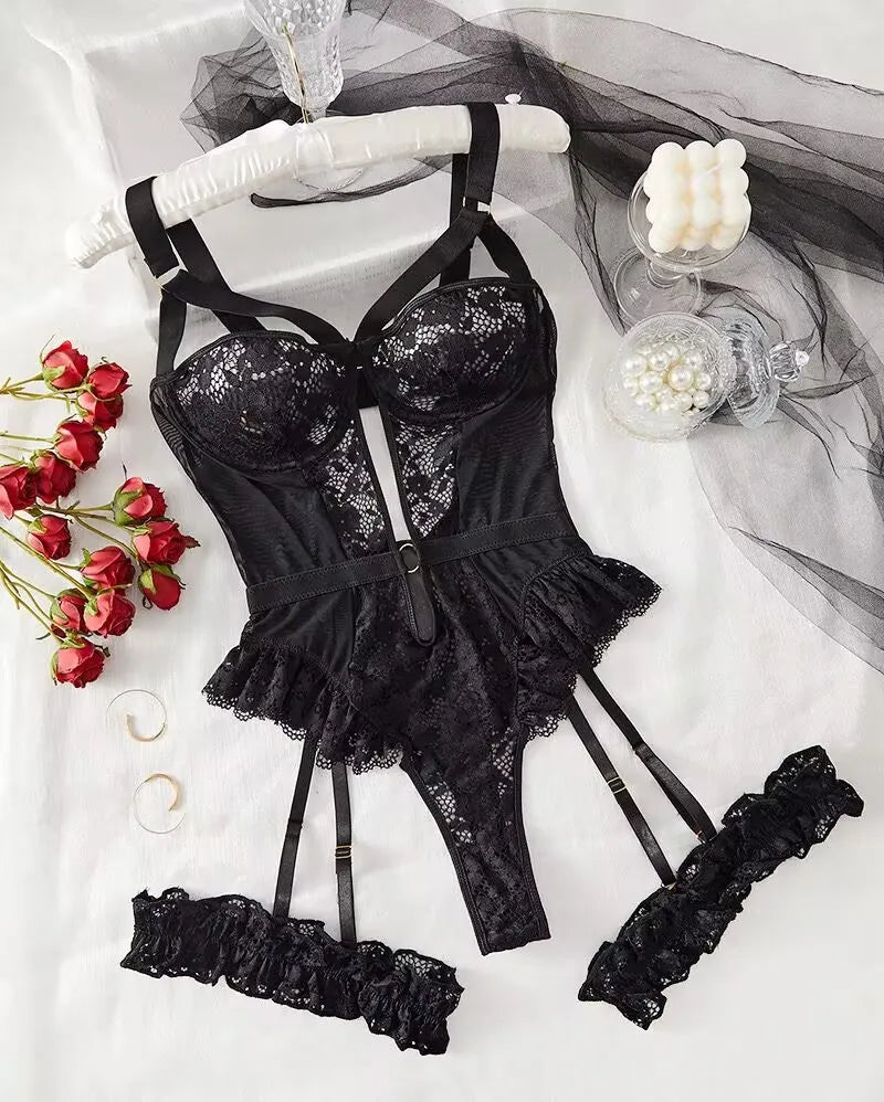 Erotic Underwear Bras Sets For Women Lace Garter Lingerie Intimates 2025 Underwire Bra And Panty Thongs Ladies Underwear Set - Matrix-studios.com