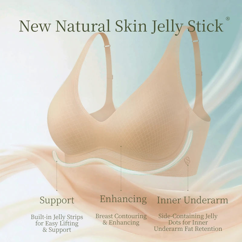 SUJIIN Sexy Seamless Wireless Bras for Women Push Up Padded Soft Support Invisible Lift V Neck Bralette Smooth Bra Female MX208 - Matrix Studios