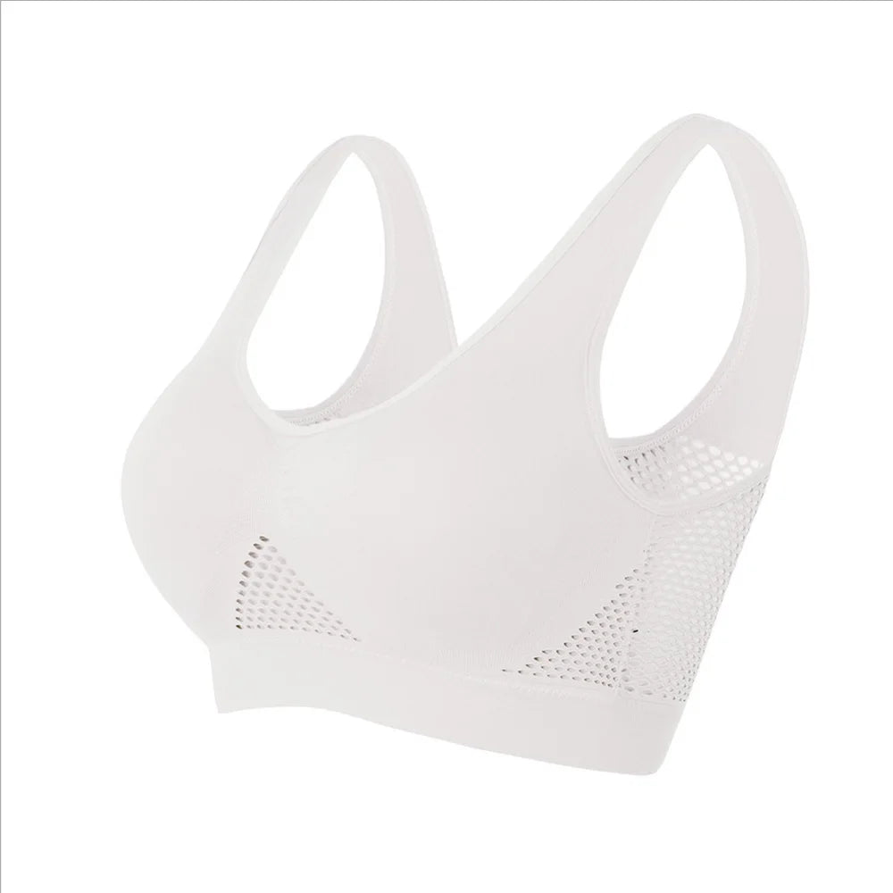 Seamless Mesh Women Sports Bras Fitness Gym Running Underwear Shockproof Bra Wireless 6XL Plus Size Crop Top Breathable Yoga Bra - Matrix Studios