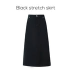 AP 2026 Autumn and Winter New O-neck Two Color Patchwork Sweater Stretch Skirt Leather Skirt Fashion - Matrix Studios