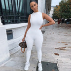 Pencil Jumpsuit Women New Full Seasons Casual Fitness Sporty Playsuit Sleeveless Slim Activewear All In One Jumpsuit Clothing - Matrix Studios