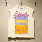 Men's Women's Clothing Satoshi Tank Top High Street Trend Brand Graphic Print Loose Cut Off Vest Best Quality Cotton T Shirt - Matrix-studios.com