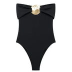 HXAO Bow Bodysuit Women Black Red Sleeveless Thong Bodysuit Gold Glitter Corset Rave Body suits 2024 Woman Sexy Tops - Matrix-studios.com