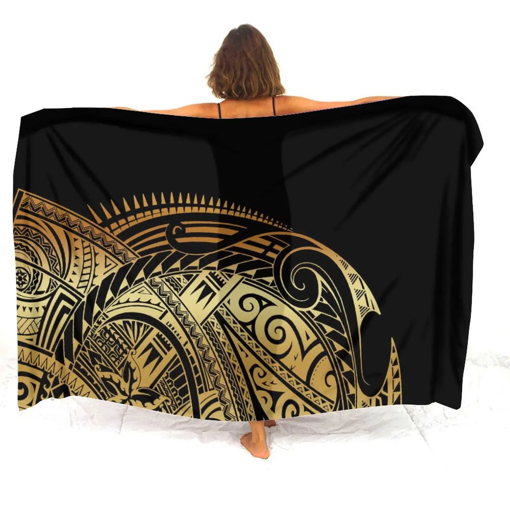 Tax Free Retro Tribal Ethnic Polynesian Women Seaside Sexy Style Sarong Soft And Comfortable Fabric Samoan Pattern Print Design - Matrix Studios
