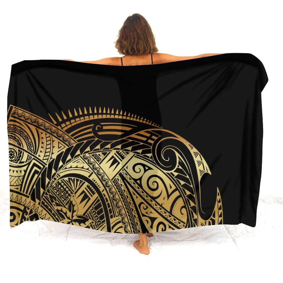 Tax Free Retro Tribal Ethnic Polynesian Women Seaside Sexy Style Sarong Soft And Comfortable Fabric Samoan Pattern Print Design - Matrix Studios
