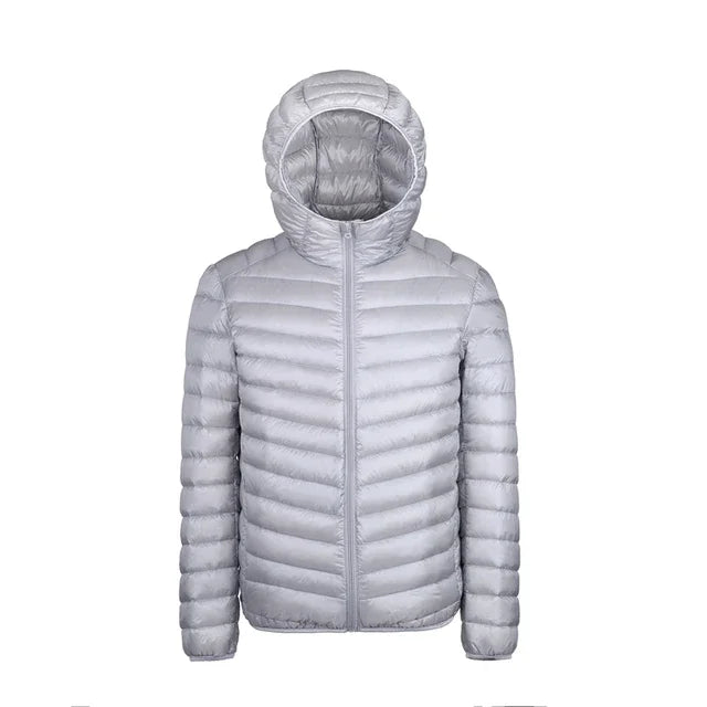 Down Jacket Men's 2024 New 90% White Duck Down Super Light Down Jacket Men's Lightweight Thermal Coat Hooded Feather Coat - Matrix Studios