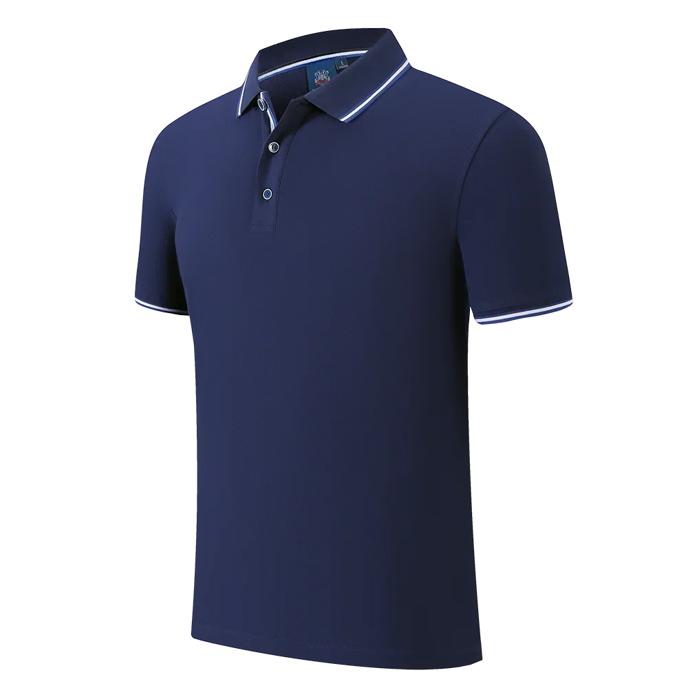100% Cotton Quality Polo Logo Personalization Men Women Short Sleeve Shirts Striped Lapel Golf Tees Summer Top Shirt Custom - Matrix-studios.com