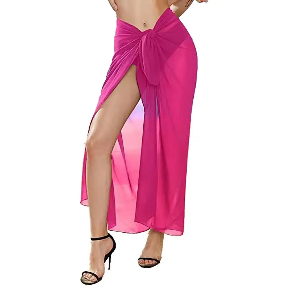 Fashion Multicolor Bikini Cover-ups Chiffon Sexy Beach Skirt Travel Vacation Swimsuit Coverup Female - Matrix Studios