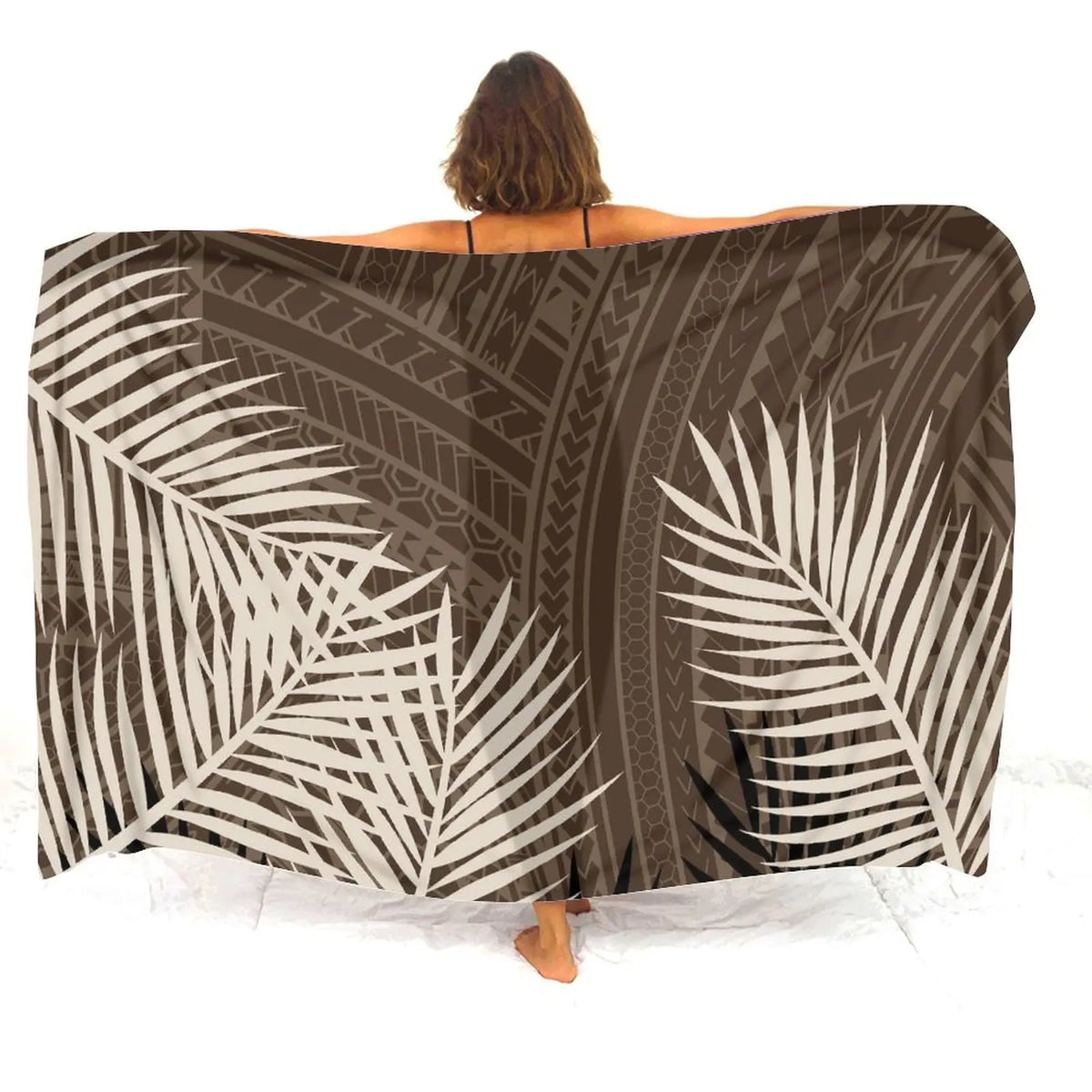 Tax Free Retro Tribal Ethnic Polynesian Women Seaside Sexy Style Sarong Soft And Comfortable Fabric Samoan Pattern Print Design - Matrix Studios