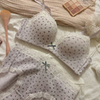 Teenage Sexy Lace Floral Bra Set Comfortable Non-steel Ring Beauty Back Small Breasts Gathered up Support Anti-Sagging Bra Set - Matrix-studios.com