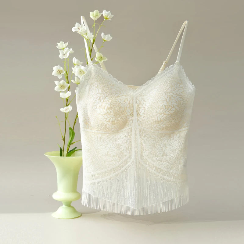 SUJIIN Sexy Lace Camisole Tank Tops Women 2026 Summer Sleeveless Beautiful Back Top Lady Simple Casual Tees Woman Clothing XD001 - Matrix-studios.com