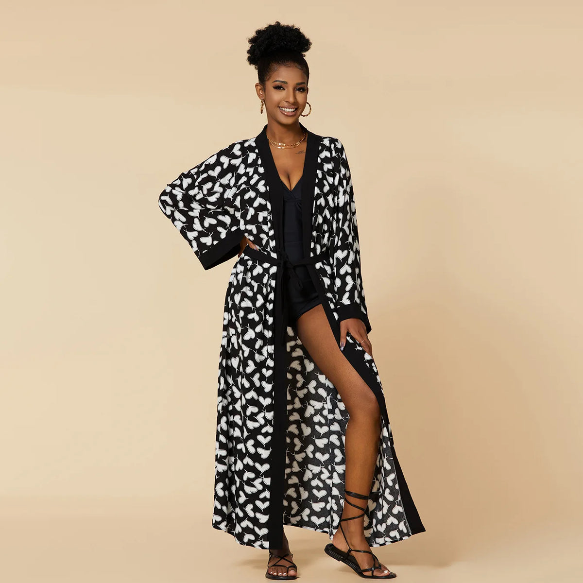 2026 Women Swimsuit Beach Cover Up Dress Sleeve Kaftan Beach Tunic Long Pareos Bikinis Cover Ups Summer Robe Plage Beachwear - Matrix Studios