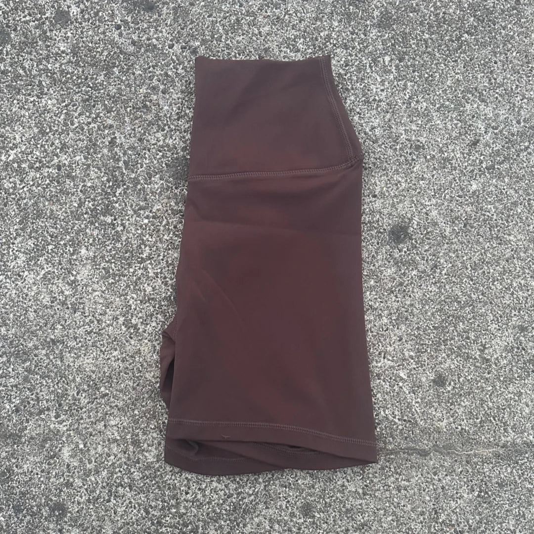 Solid Color High Waist Yoga Short Leg Cycling Women Fitness Sports Short Comprehensive Training Jog Squat Proof Internal Pocket - Matrix Studios
