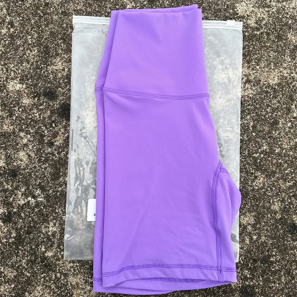 Solid Color High Waist Yoga Short Leg Cycling Women Fitness Sports Short Comprehensive Training Jog Squat Proof Internal Pocket - Matrix Studios