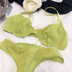 Summer 6 Color Women Underwear Sexy French Bralette Push Up Bra Set Ultra Thin Thread Fabric Breathable Lingerie With Thong Sets - Matrix-studios.com