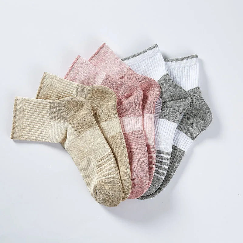 6/5/4/3/2/1Women's Warm Solid Color Floor Socks Non Slip Plush Knitted Coral Fleece Socks No Show Socks - Matrix Studios