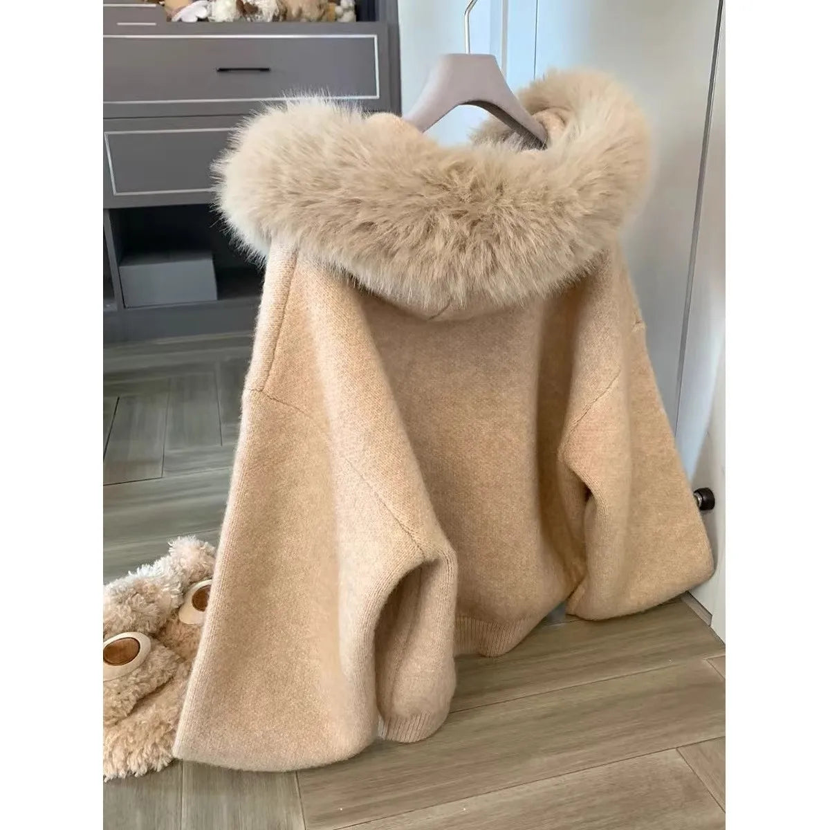Big Cllar Sweater Cardigan Jacket for Women, The Latest Autumn / Winter Loose Fit Slimming Knit Sweater for 2025 - Matrix Studios