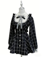 Y2k Japanese Kawaii Two-Piece Sets Long Sleeve Top + Short Skirt Sweet Women Casual Cute Print Bow Patchwork 2025 New Arrival - Matrix-studios.com