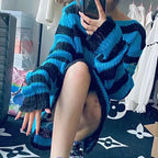 New Streetwear Top Punk Gothic Long Unisex Sweater Summer Women Striped Cool Hollow Out Hole Broken Jumper Loose Rock Thin Dark - Matrix Studios