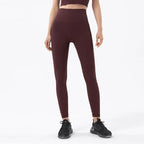 SOISOU Nylon Yoga Pants Gym Leggings Women Girl Fitness Soft Tights High Waist Elastic Breathable No T Line Sports Pants - Matrix-studios.com