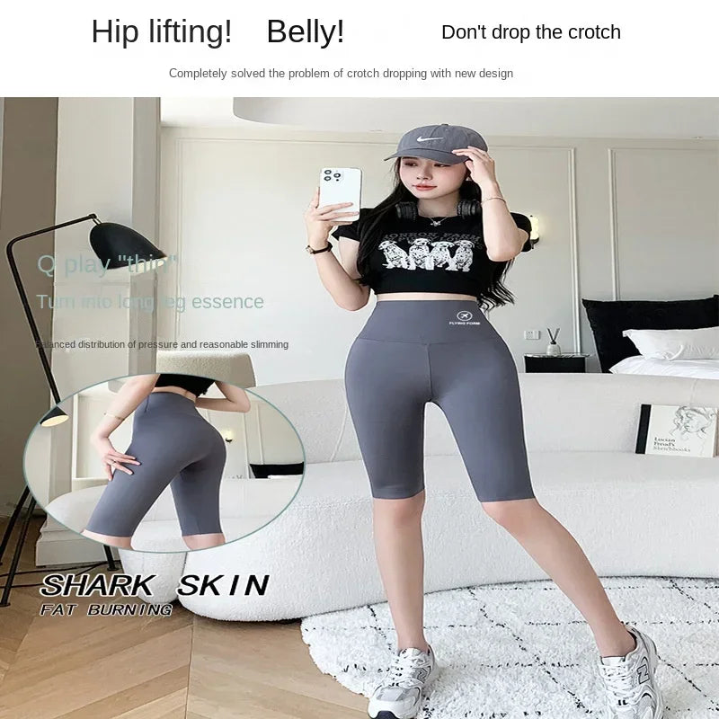 M L XL High Waist Yoga Shorts Quick Dry Workout Tights Butt Lifting Tummy Control Women Stretch Gym Leggings Outdoor Wear - Matrix Studios