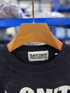 Hole SATOSHI NAKAMOTO Letter Print Washed Distressed Ripped Sleeve Tank Top Sleeveless T Shirt Men Women T-Shirt - Matrix-studios.com