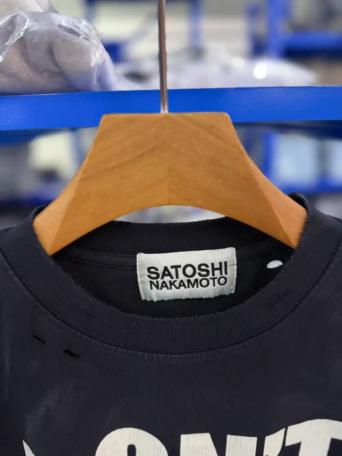 Hole SATOSHI NAKAMOTO Letter Print Washed Distressed Ripped Sleeve Tank Top Sleeveless T Shirt Men Women T-Shirt - Matrix-studios.com
