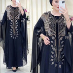 Abayas For Women Dubai Luxury 2024 Chiffon Boubou Muslim Fashion Dress Caftan Marocain Wedding Party Occasions Djellaba Femme - Matrix-studios.com