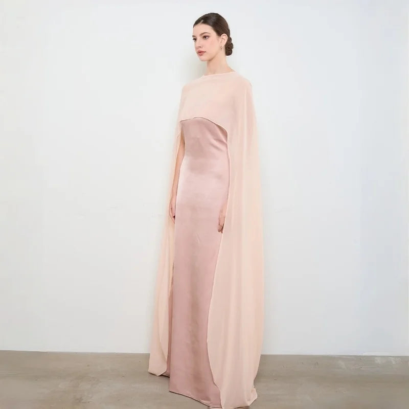 Women Chiffon Capelet Sheer Mesh Bridal Cape Shawl Wraps Asymmetrical High Low Flowy Wedding Party Cover Up Poncho Party Robes - Matrix Studios