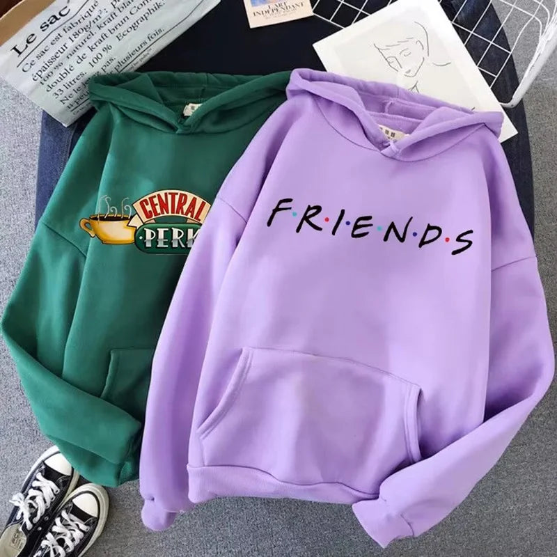 Friends TV Show Hoodies for Women, Funny Cartoon Friends Hoodies, Ullzang Graphic, Vintage Anime Sweatshirt, Female Hoody, 90s - Matrix Studios