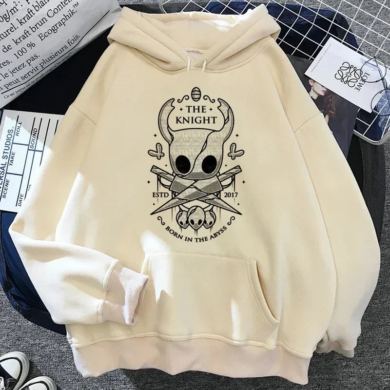 Hollow Knight Hoodies Men Korea Ulzzang Grunge Y2k Aesthetic Fmale Autumn and Winter Pullover Hoddies Graphic Streetwear - Matrix Studios