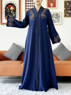 New Women Elegant Dress Chiffon Open Abaya with Zipper Muslim Women Dress Islamic Clothing Cardigan Abaya Women Muslim Dress - Matrix-studios.com