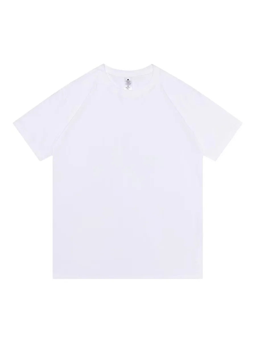 Bornladies Summer 100% Cotton Women's T-shirt Bottoming Basic Fashionable Solid Lady Short Sleeve Loose Tops Shirts 230g/㎡ Tops - Matrix-studios.com