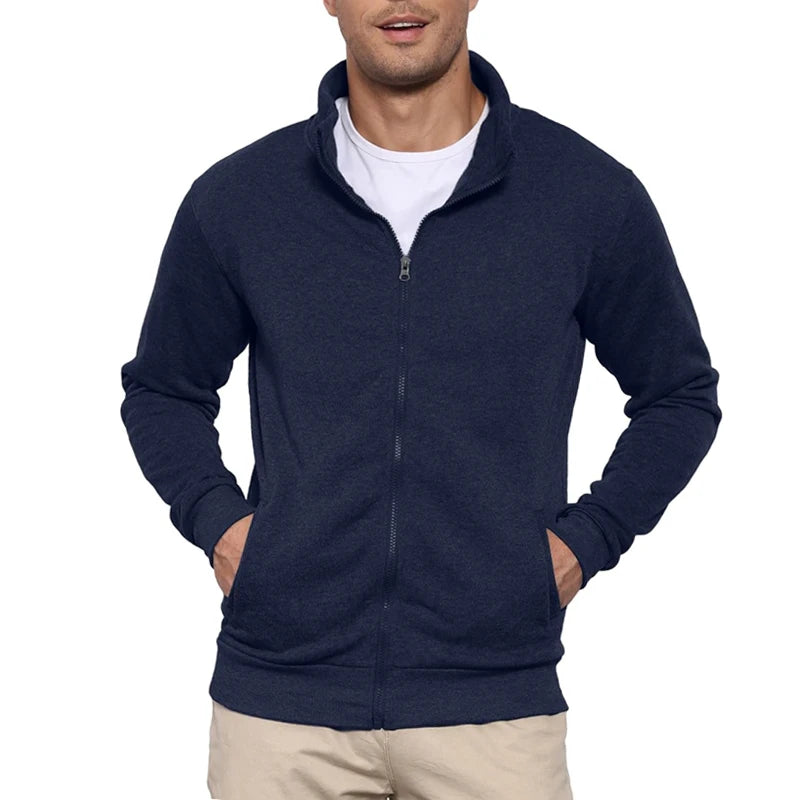 New Men's Sweat Jacket Pullover Hoodie Sweatshirt Man Without Hood with Zip Jacket Outdoor Sport Lightweight Streetwear M-3XL - Matrix Studios