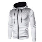 Men's Zip Up Hoodie Pocket Polka Pot Print Hooded Sweatshirt Sport Outdoor Casual Slim Fit Men Spring AutumnZipper Hoodie - Matrix Studios