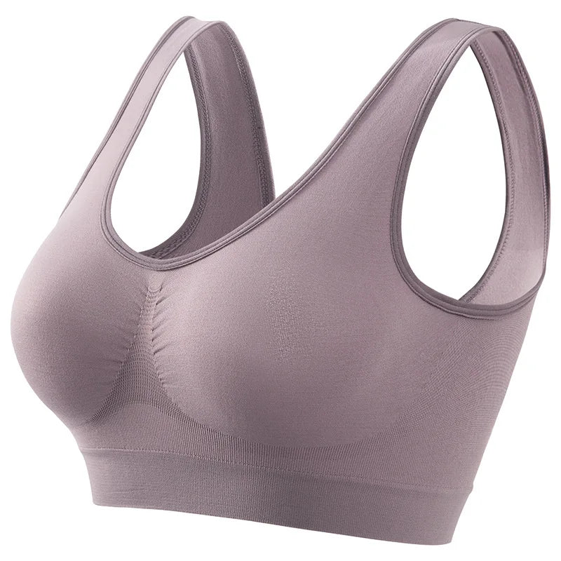Women's Seamless Push-Up Bra Sports Bralette Non-wire Crop Top Solid Sexy Lingerie No-Pads Breathable Plus Size Tank Bra S-5XL - Matrix Studios
