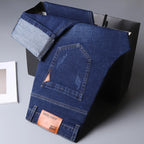 2026 NEW Men Men's Fashion Business Jeans Classic Style Casual Stretch Slim Jean Pants Male Brand Denim Trousers Black Blue Me - Matrix Studios