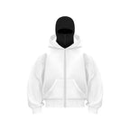 2025 Autumn Men Balaclava Y2K Gothic Harajuku Winter New Item Double Hooded Sweatshirt Men's Hooded Mask Zipper Sportswear Women - Matrix Studios