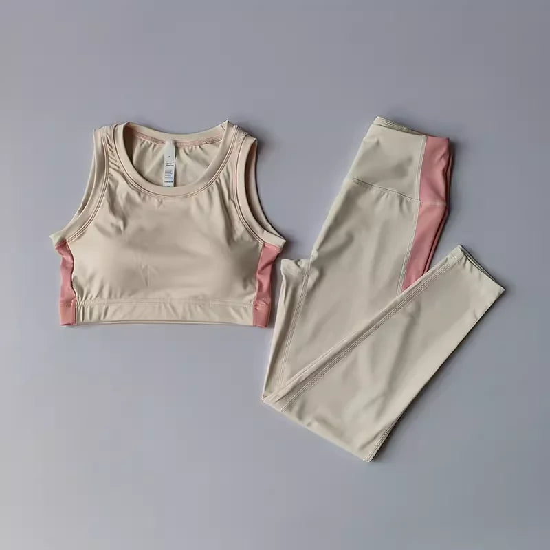 Women's Yoga Set Workout Set 2 Piece High Waist Yoga Leggings Sports Bra Gym Suit Activewear Sports Fitness Set Sports Suit - Matrix-studios.com