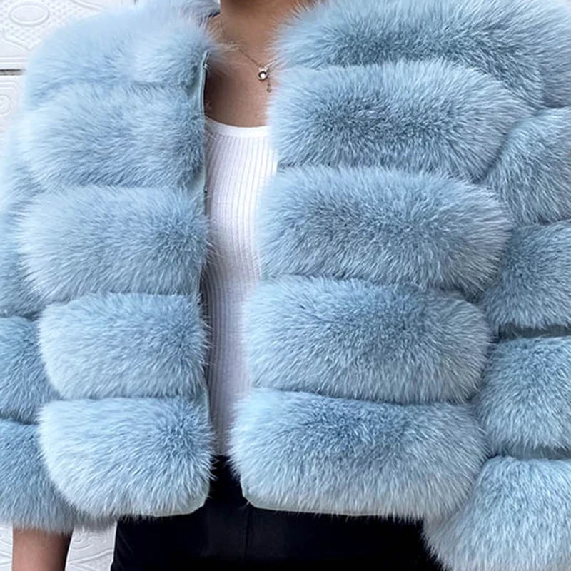 High Quality Fur Coat Women 100% Real Fox Fur Jacket Women's Fall/Winter Luxury Short Natural Fox Fur Coat Leather Jacket - Matrix Studios