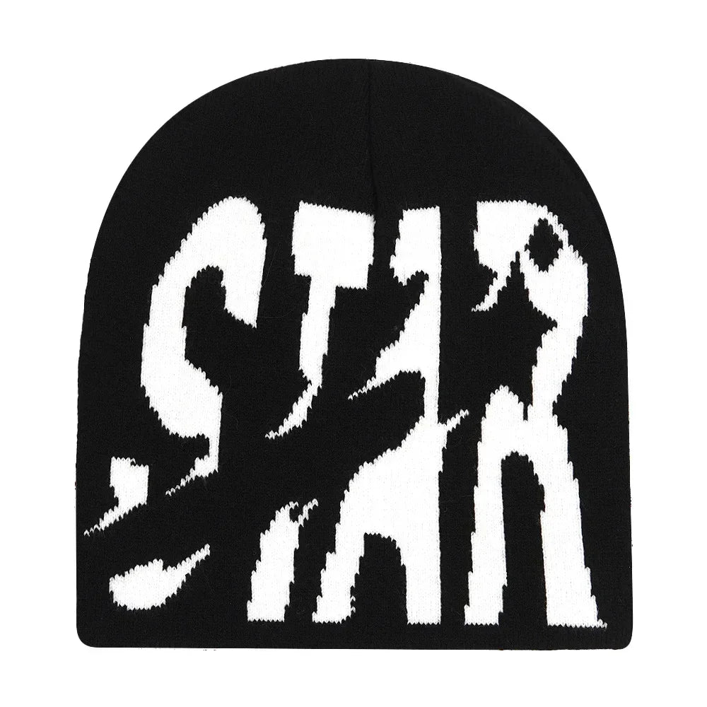 Y2K Letter Knitted Winter Autumn Beanie Cap Men Women Kanye Beanies Gorras Hombre Top Warm Skiing Hat Ear Hats Hip Hop Skullcap - Matrix-studios.com