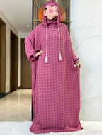 Latest Ramadan Soft Cotton Prayer Abaya Double Hats Dubai Turkey Islam Prayer Clothes Fabric Dresses Islam Women Dress Kaftan - Matrix-studios.com